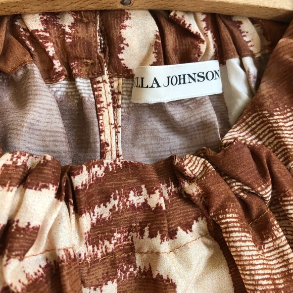 Ulla Johnson Blouse Silk Short Sleeve Animal Print Neema 2 - Picture 8 of 9